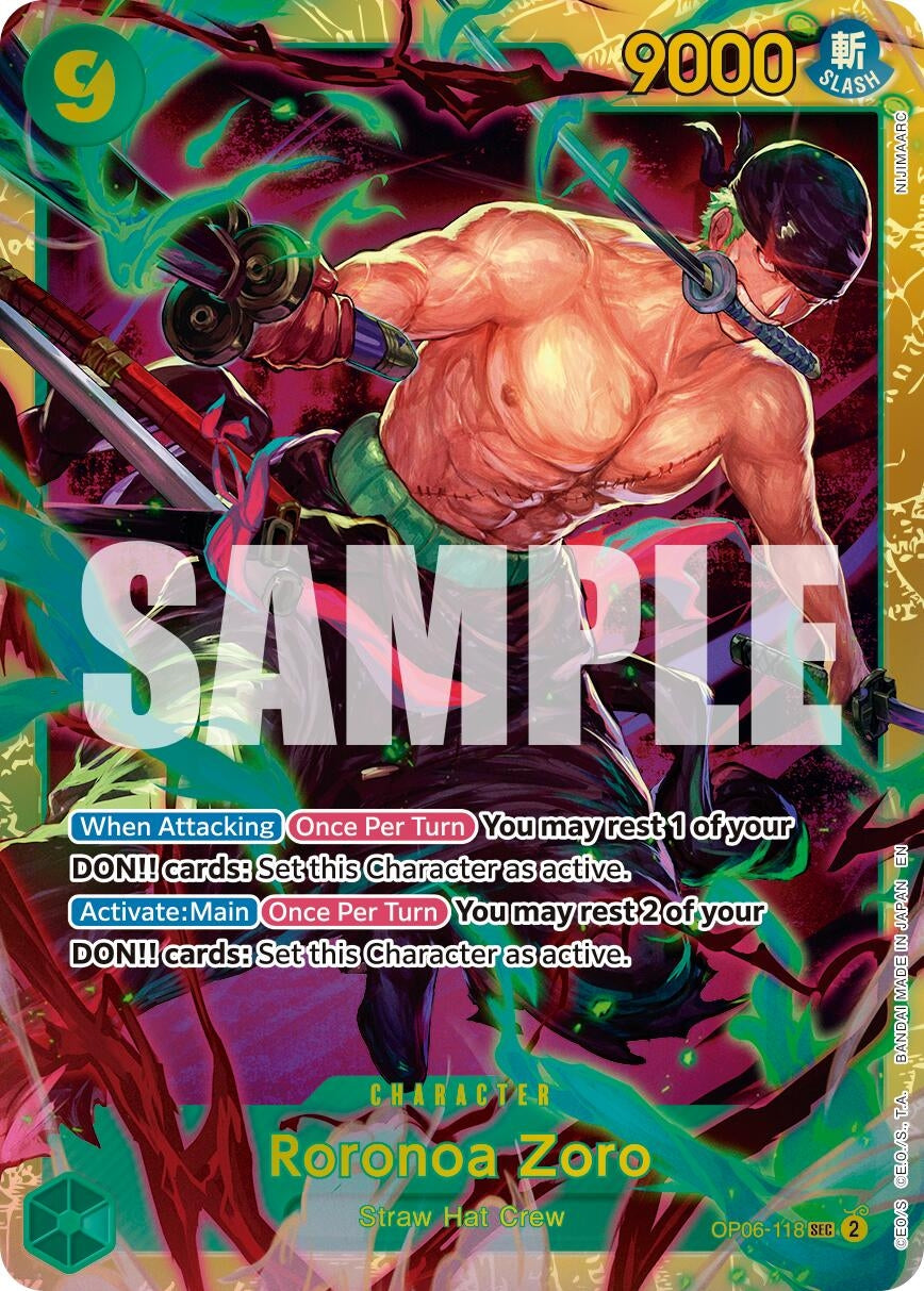 Image for Roronoa Zoro - OP06-118 (Reprint) - One Piece Card Game