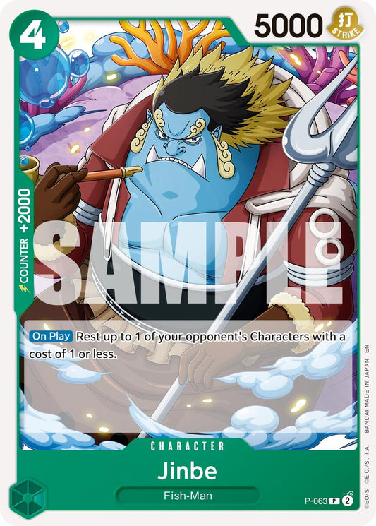Image for Jinbe - P-063 (Reprint) - One Piece Card Game