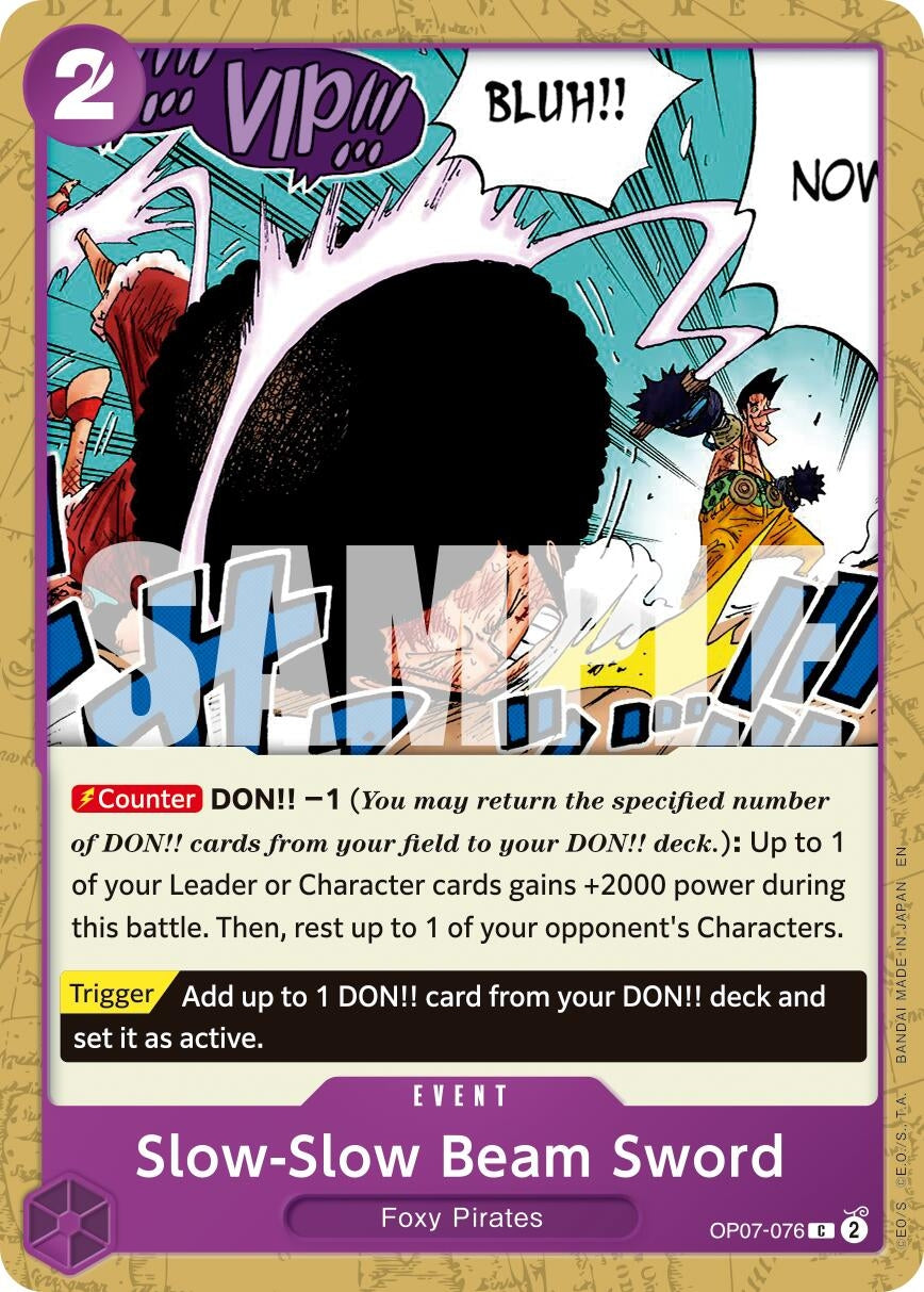 Image for Slow-Slow Beam Sword (Reprint) - One Piece Card Game