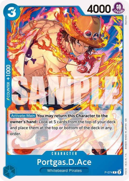 Image for Portgas.D.Ace - P-074 (Reprint) - One Piece Card Game