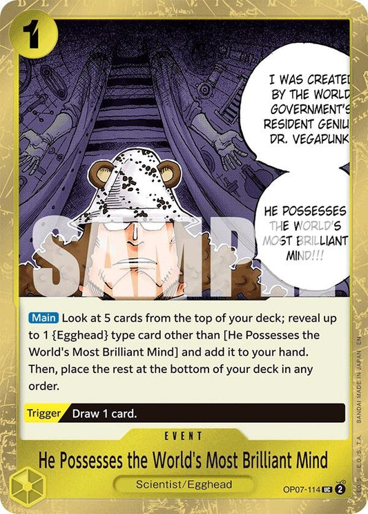Image for He Possesses the World's Most Brilliant Mind (Pirate Foil) - One Piece Card Game