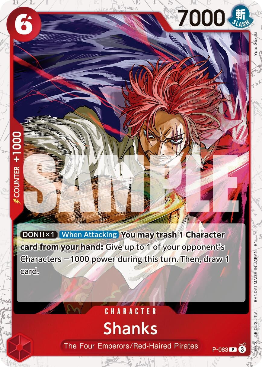 Image for Shanks - P-083 (Pirate Foil) - One Piece Card Game