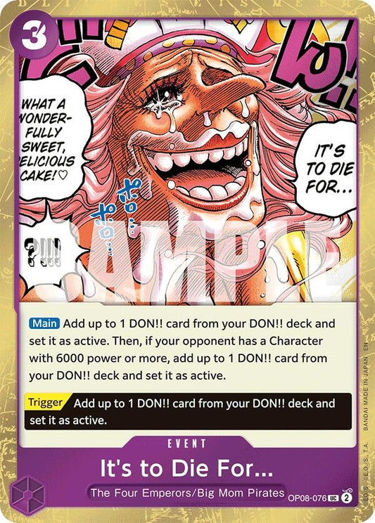 Image for It's to Die For (Pirate Foil) - One Piece Card Game