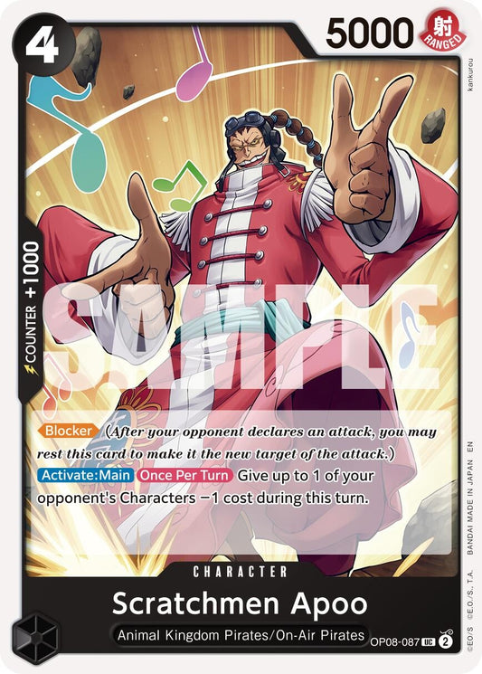 Image for Scratchmen Apoo - OP08-087 (Reprint) - One Piece Card Game