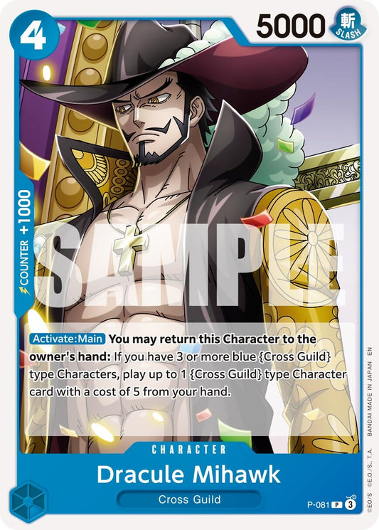 Image for Dracule Mihawk - P-081 (Reprint) - One Piece Card Game