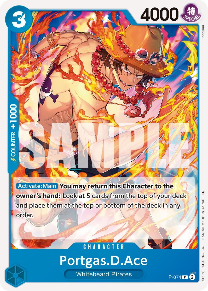 Image for Portgas.D.Ace - P-074 (Pirate Foil) - One Piece Card Game