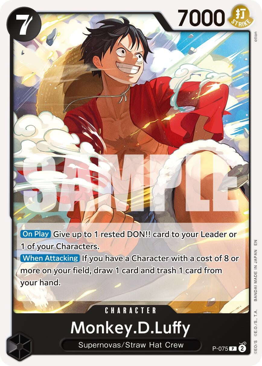 Image for Monkey.D.Luffy - P-075 (Pirate Foil) - One Piece Card Game
