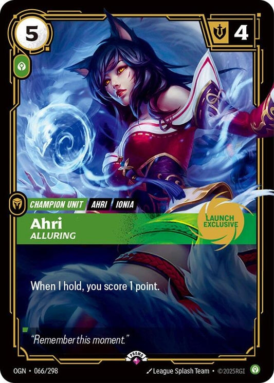 Image for Ahri, Alluring (Launch Exclusive) - Riftbound: League of Legends Trading Card Game