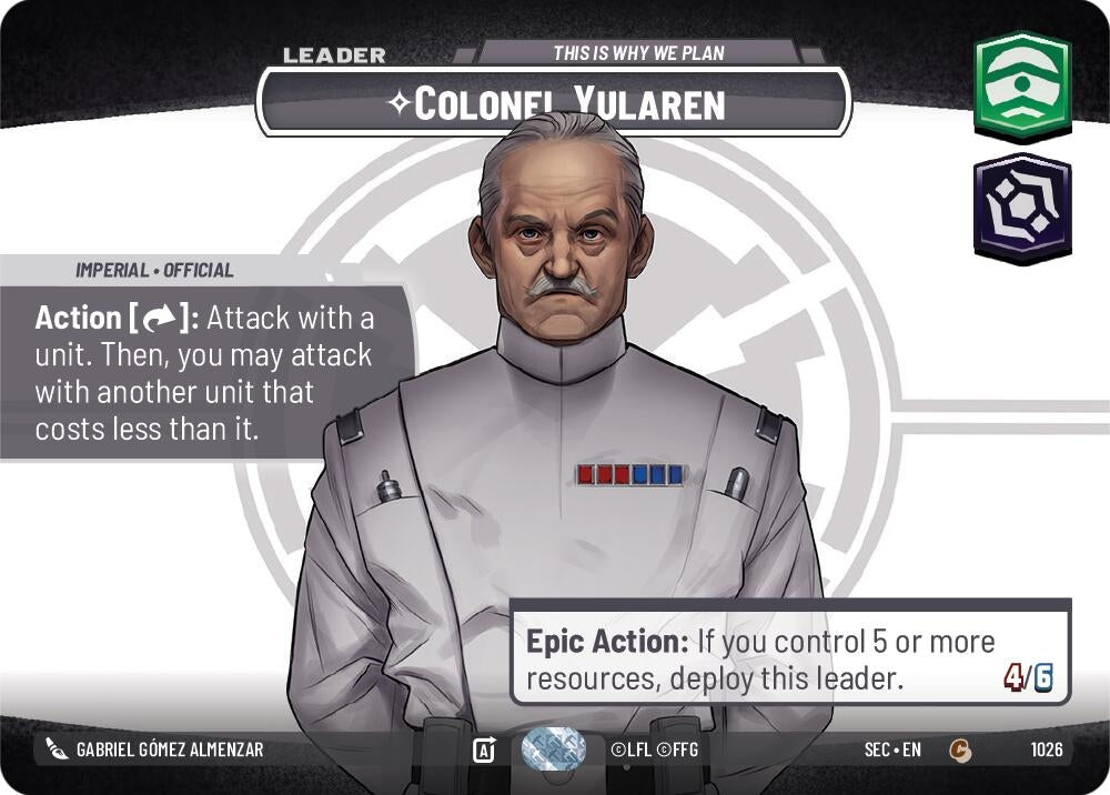 Image for Colonel Yularen - This is Why We Plan (Showcase) - Star Wars: Unlimited