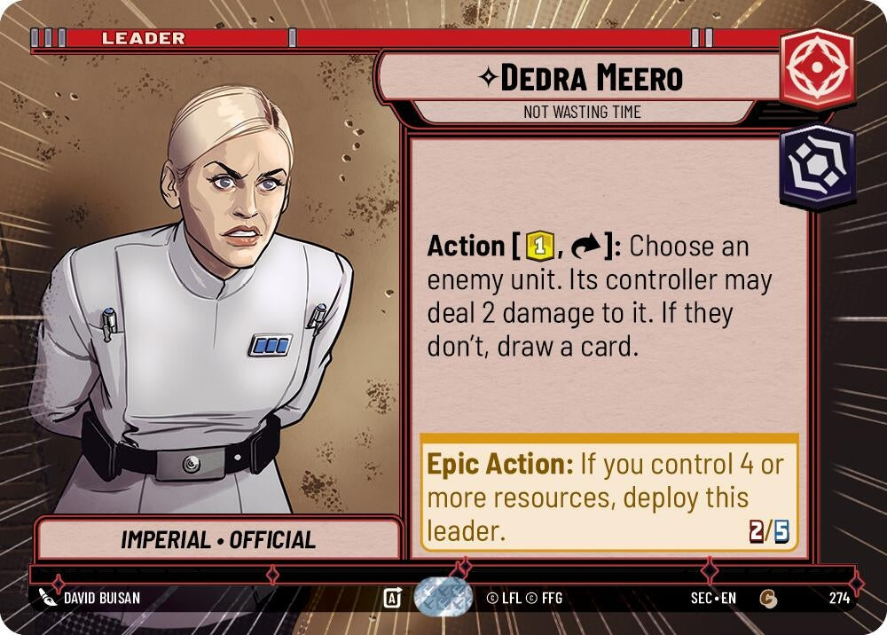 Image for Dedra Meero - Not Wasting Time (Hyperspace) - Star Wars: Unlimited