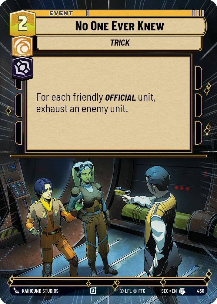 Image for No One Ever Knew (Hyperspace) - Star Wars: Unlimited