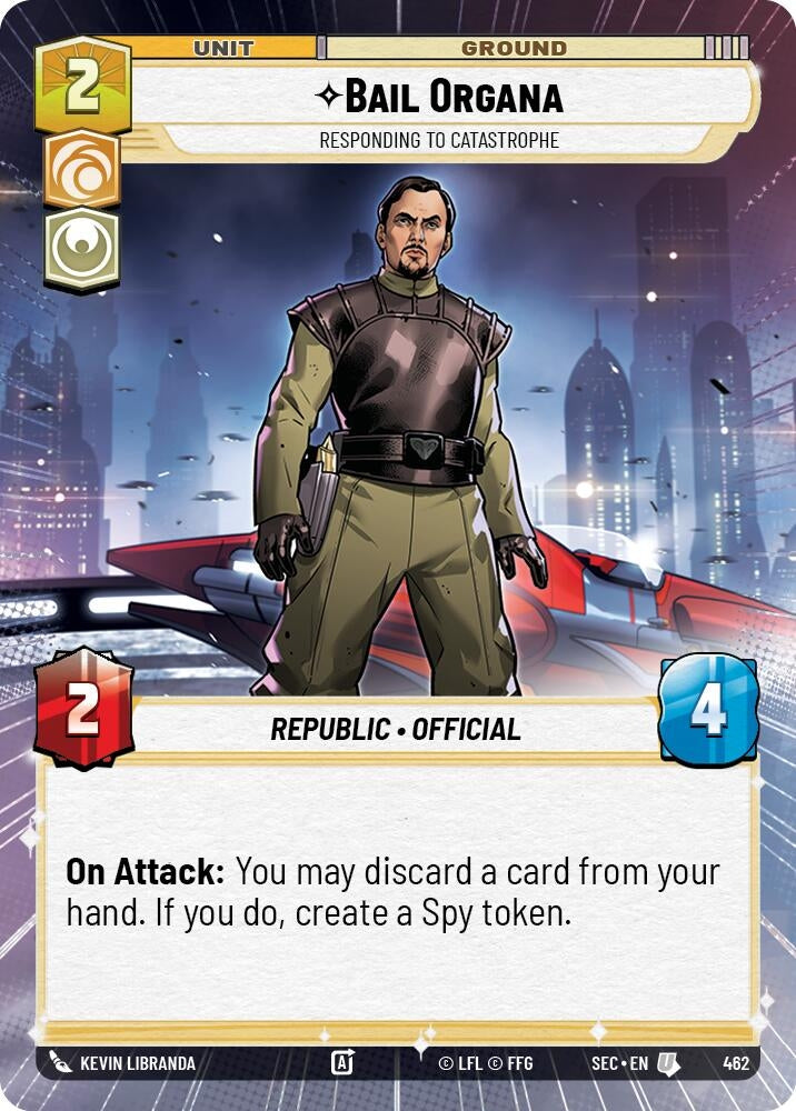 Image for Bail Organa - Responding to Catastrophe (Hyperspace) - Star Wars: Unlimited