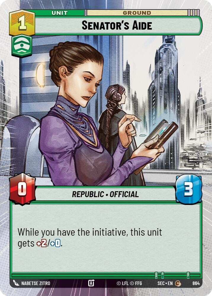 Image for Senator's Aide (Hyperspace Foil) - Star Wars: Unlimited