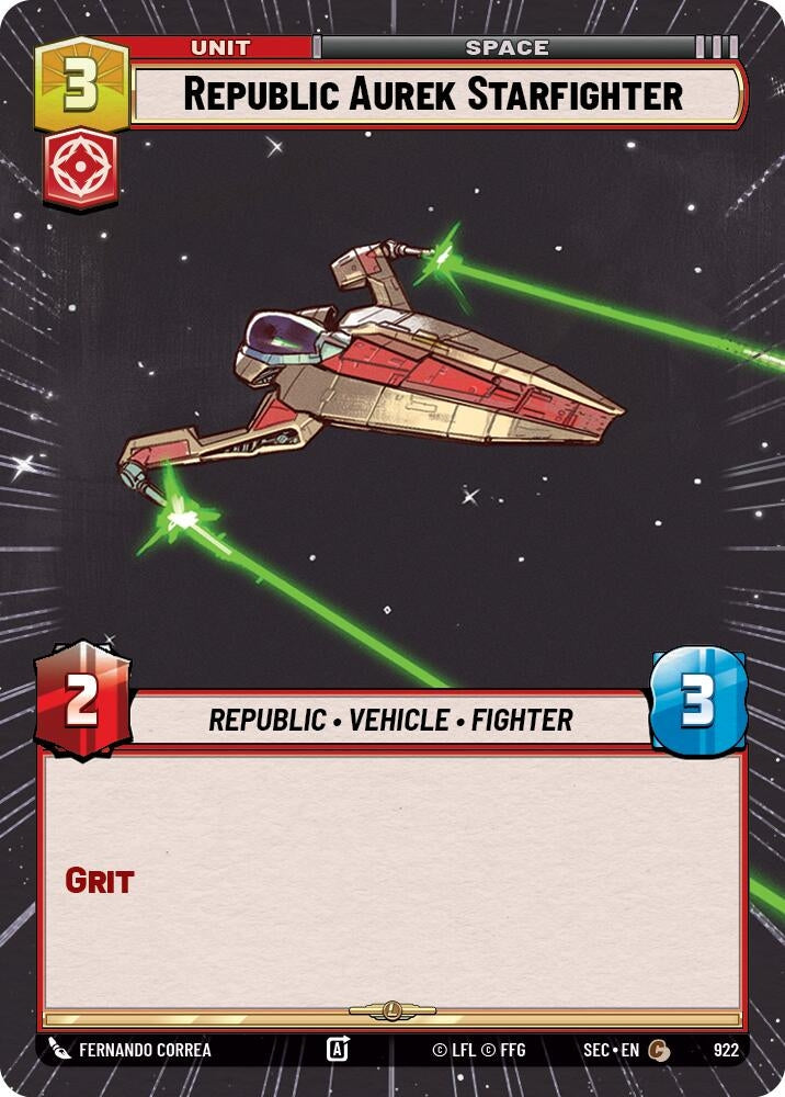 Image for Republic Aurek Starfighter (Hyperspace Foil) - Star Wars: Unlimited