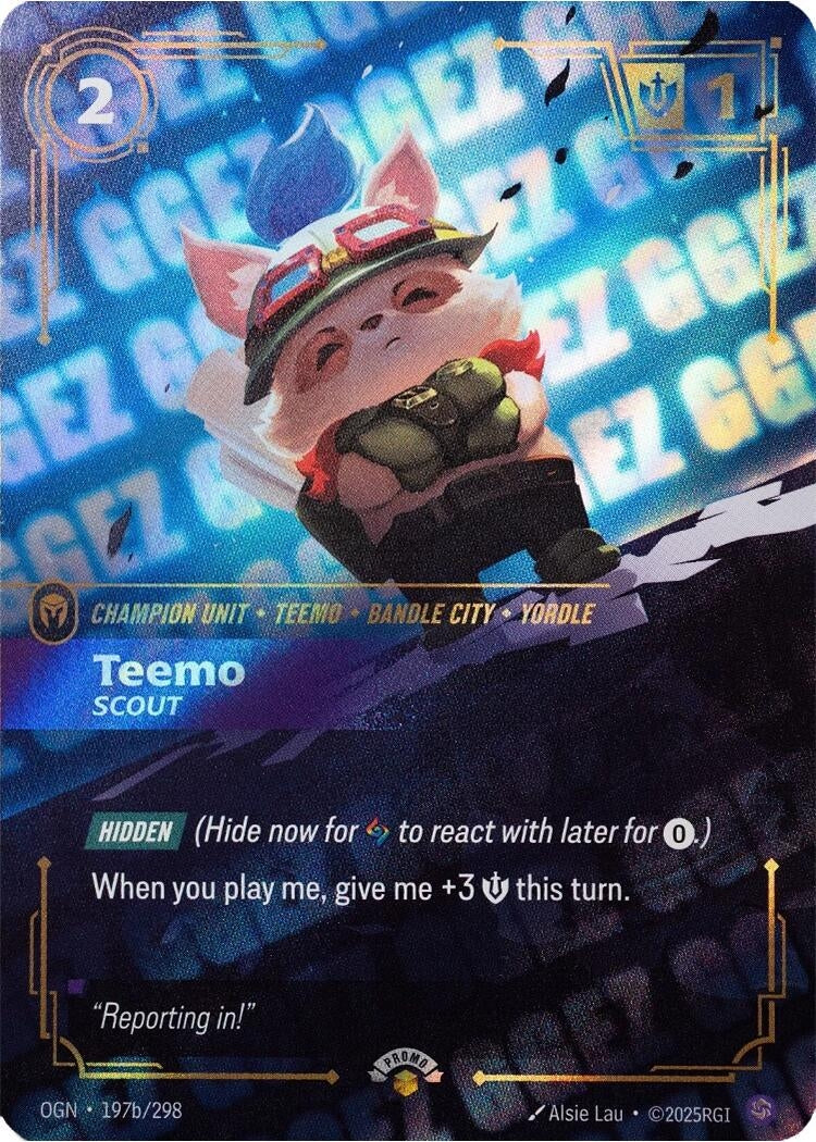 Image for Teemo, Scout (GG EZ) - Riftbound: League of Legends Trading Card Game