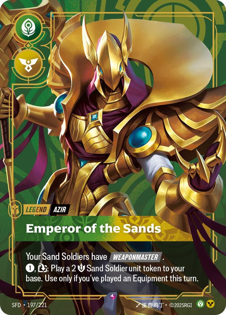 Image for Azir, Emperor of the Sands - Riftbound: League of Legends Trading Card Game