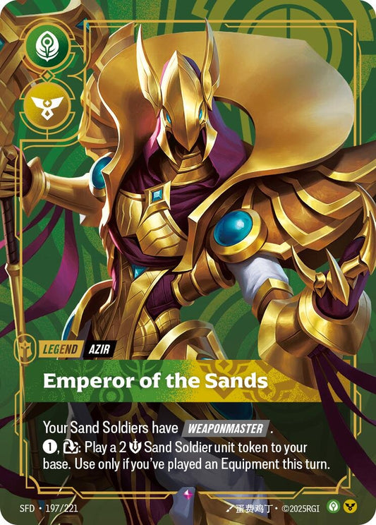 Image for Azir, Emperor of the Sands - Riftbound: League of Legends Trading Card Game