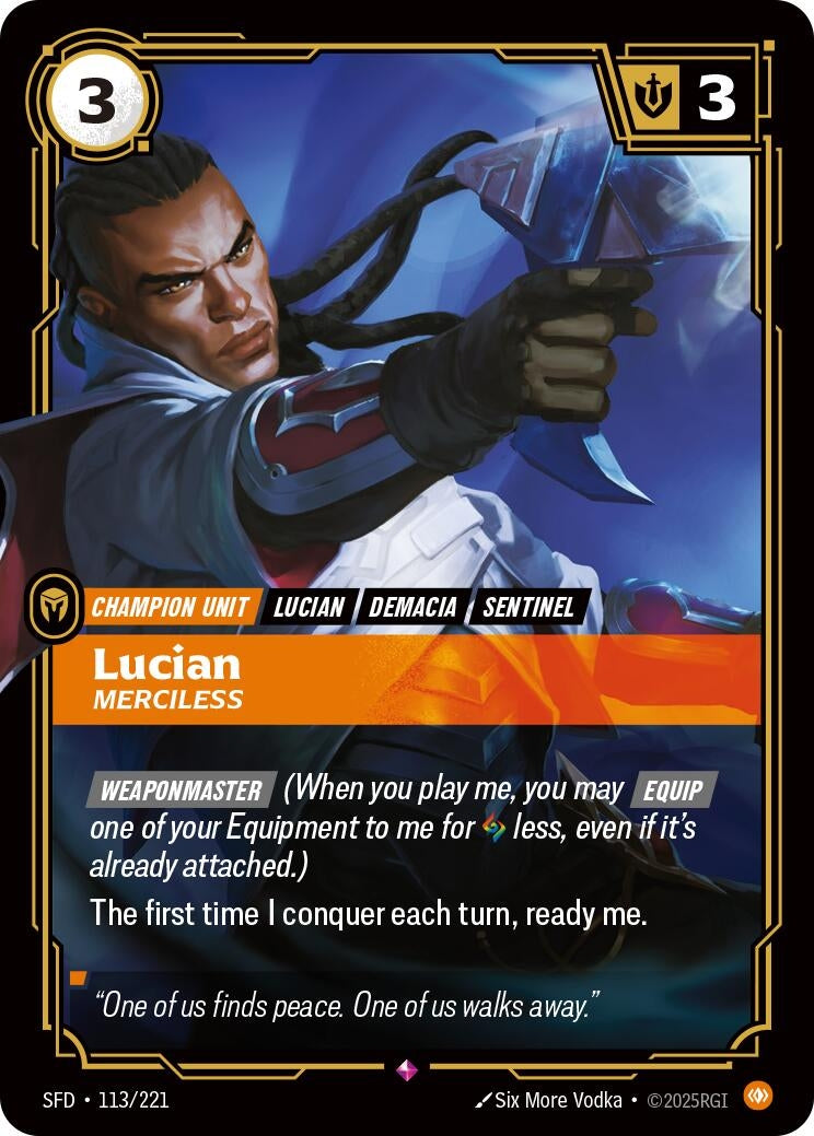 Image for Lucian, Merciless - Riftbound: League of Legends Trading Card Game