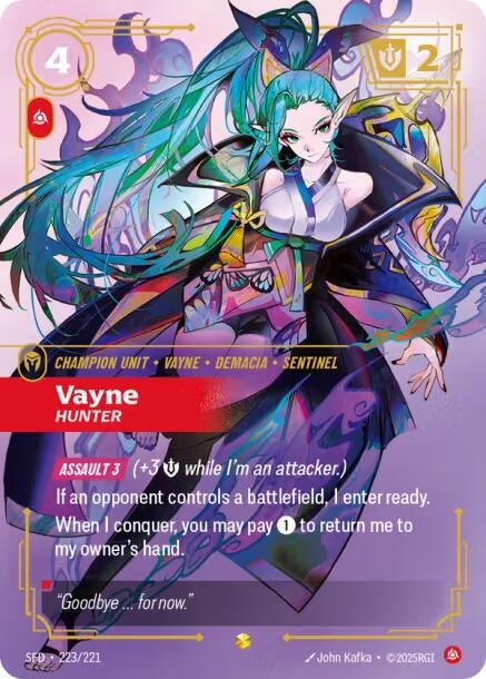 Image for Vayne, Hunter (Overnumbered) - Riftbound: League of Legends Trading Card Game