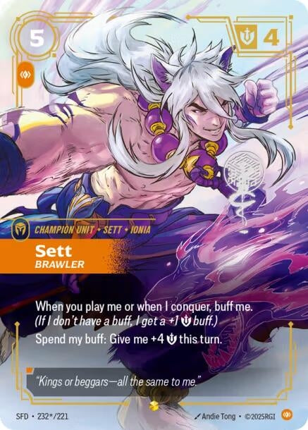 Image for Sett, Brawler (Signature) - Riftbound: League of Legends Trading Card Game