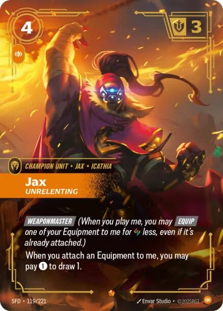 Image for Jax, Unrelenting - Riftbound: League of Legends Trading Card Game