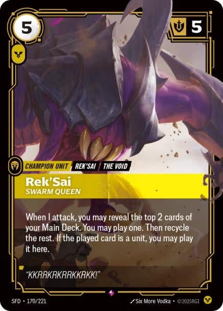 Image for Rek'Sai, Swarm Queen - Riftbound: League of Legends Trading Card Game