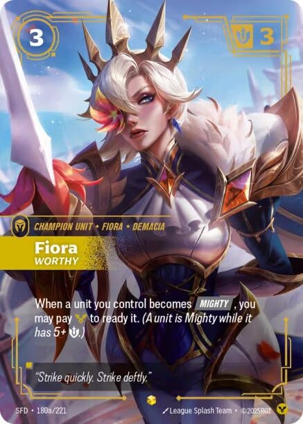 Image for Fiora, Worthy (Alternate Art) - Riftbound: League of Legends Trading Card Game