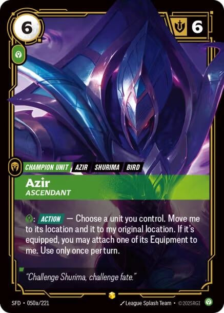 Image for Azir, Ascendant (Alternate Art) - Riftbound: League of Legends Trading Card Game