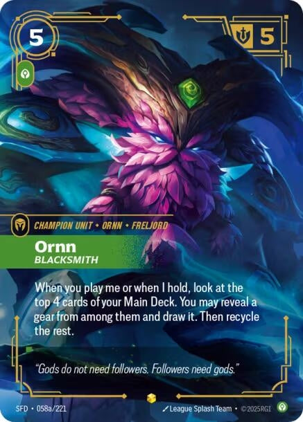 Image for Ornn, Blacksmith (Alternate Art) - Riftbound: League of Legends Trading Card Game