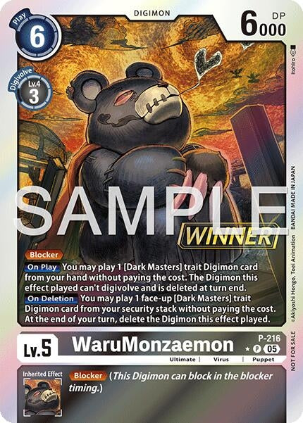 Image for WaruMonzaemon (Official Store Tournament 2026 Vol. 1 Winner) - Digimon Card Game