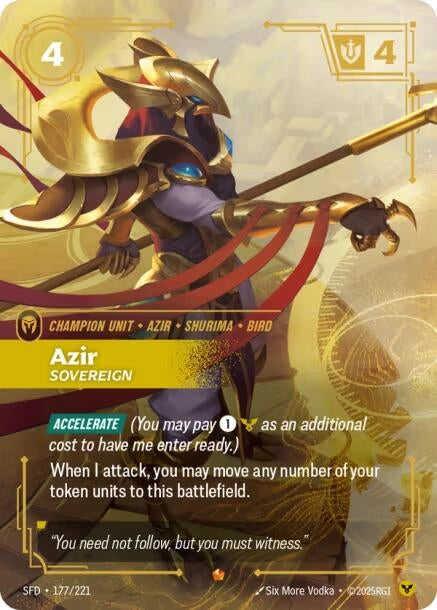 Image for Azir, Sovereign - Riftbound: League of Legends Trading Card Game