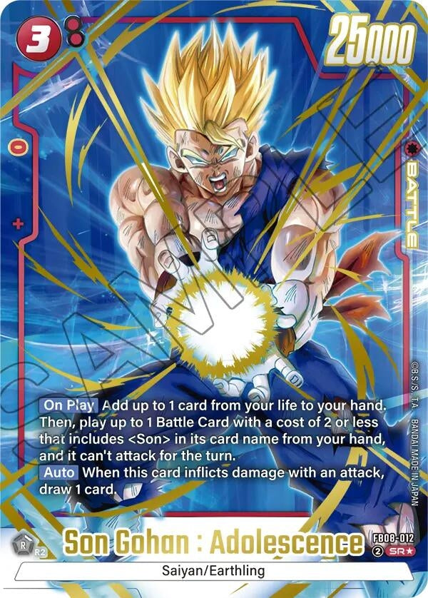 Image for Son Gohan : Adolescence - FB08-012 (Alternate Art) - Dragon Ball Super: Fusion World