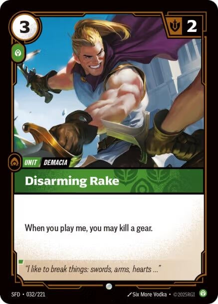 Image for Disarming Rake - Riftbound: League of Legends Trading Card Game