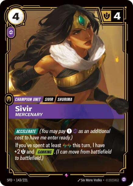 Image for Sivir, Mercenary - Riftbound: League of Legends Trading Card Game