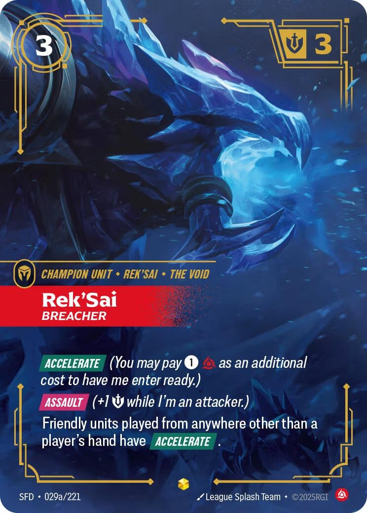 Image for Rek'Sai, Breacher (Alternate Art) - Riftbound: League of Legends Trading Card Game