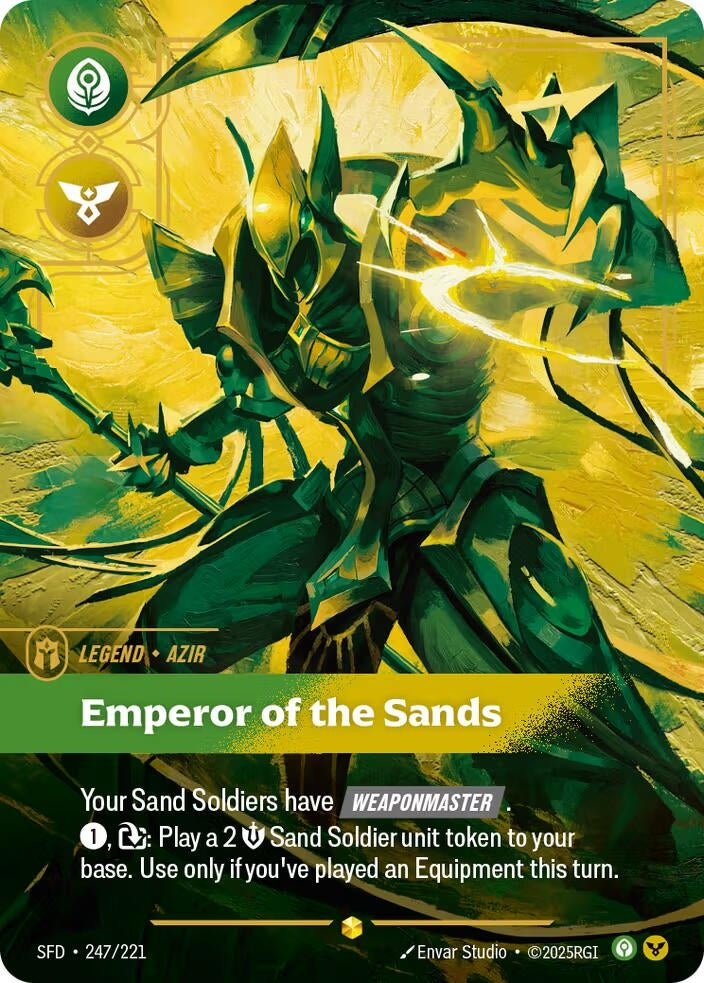 Image for Azir, Emperor of the Sands (Overnumbered) - Riftbound: League of Legends Trading Card Game