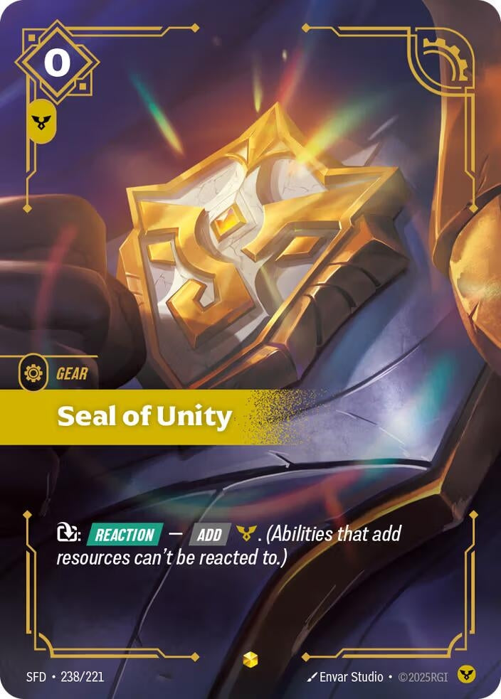 Image for Seal of Unity (Overnumbered) - Riftbound: League of Legends Trading Card Game