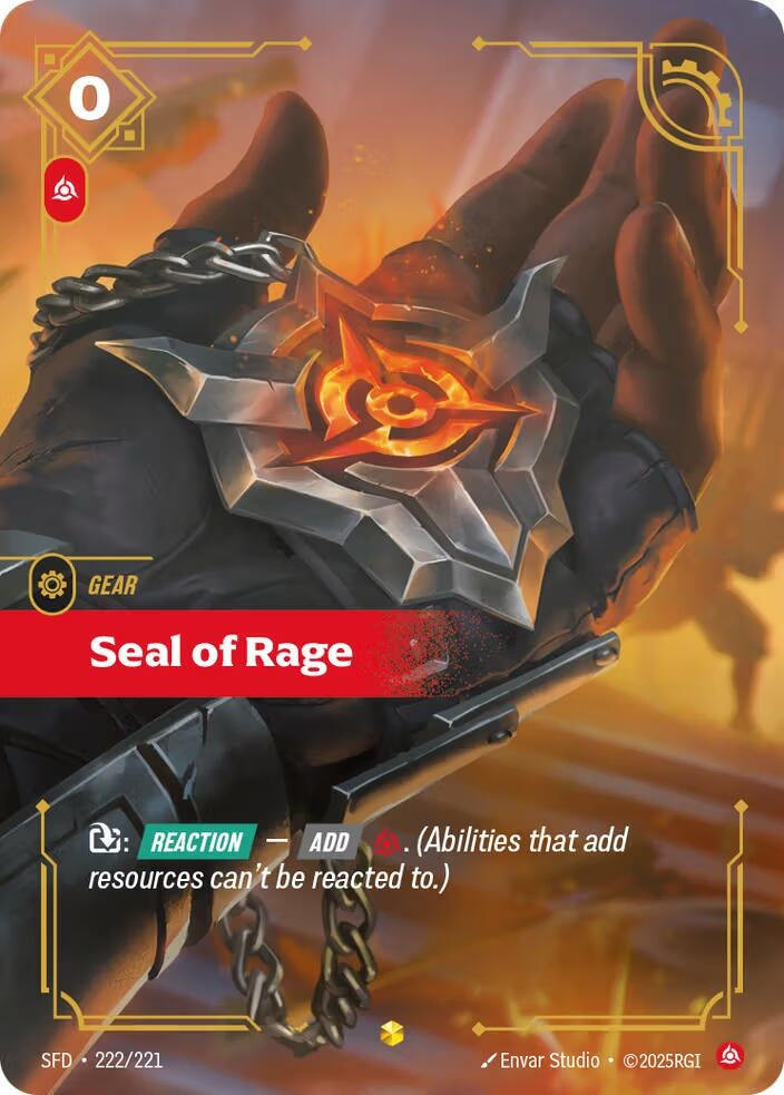 Image for Seal of Rage (Overnumbered) - Riftbound: League of Legends Trading Card Game