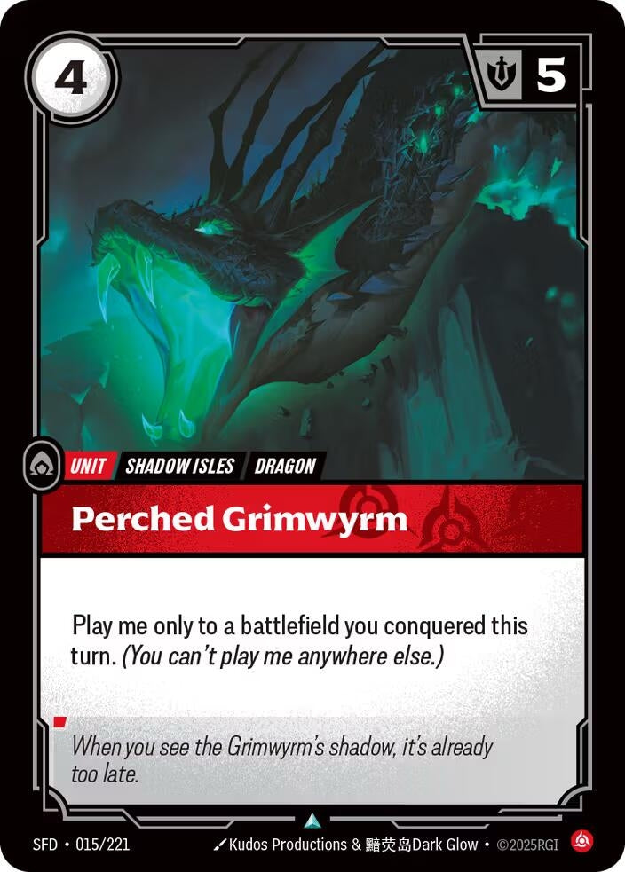 Image for Perched Grimwyrm - Riftbound: League of Legends Trading Card Game