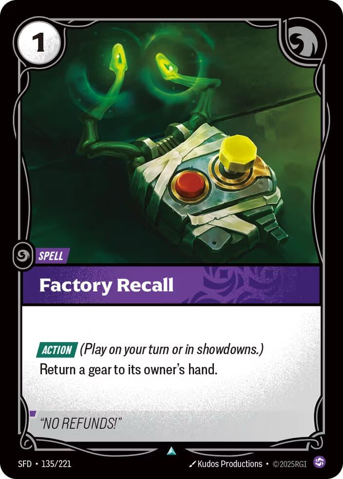 Image for Factory Recall - Riftbound: League of Legends Trading Card Game