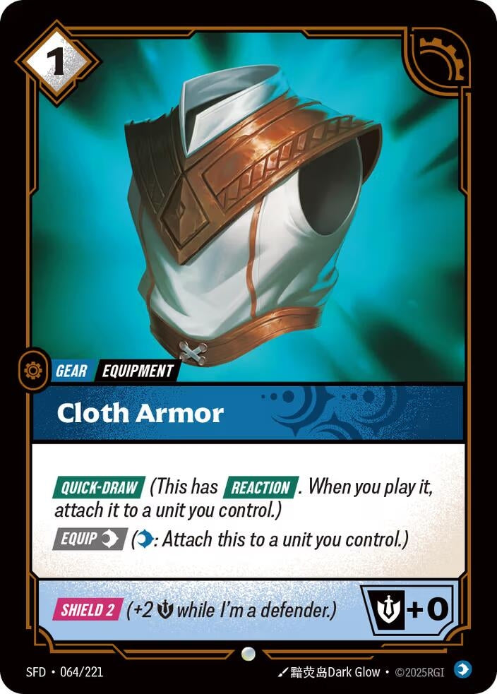 Image for Cloth Armor - Riftbound: League of Legends Trading Card Game