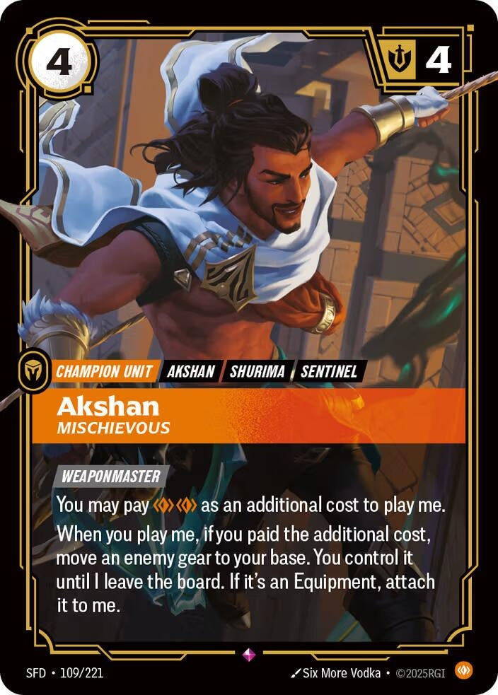 Image for Akshan, Mischievous - Riftbound: League of Legends Trading Card Game