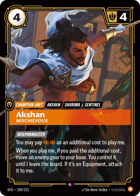 Image for Akshan, Mischievous - Riftbound: League of Legends Trading Card Game