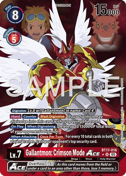 Image for Gallantmon: Crimson Mode ACE (Alternate Art) - Digimon Card Game