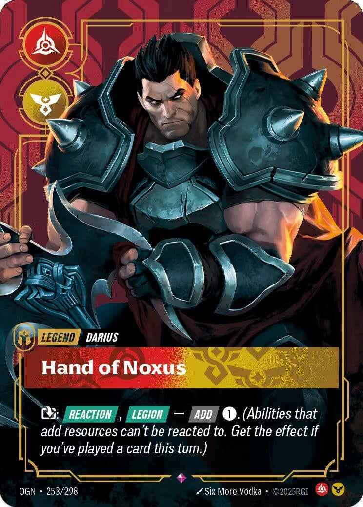 Image for Darius, Hand of Noxus (Metal) (Best Of) - Riftbound: League of Legends Trading Card Game