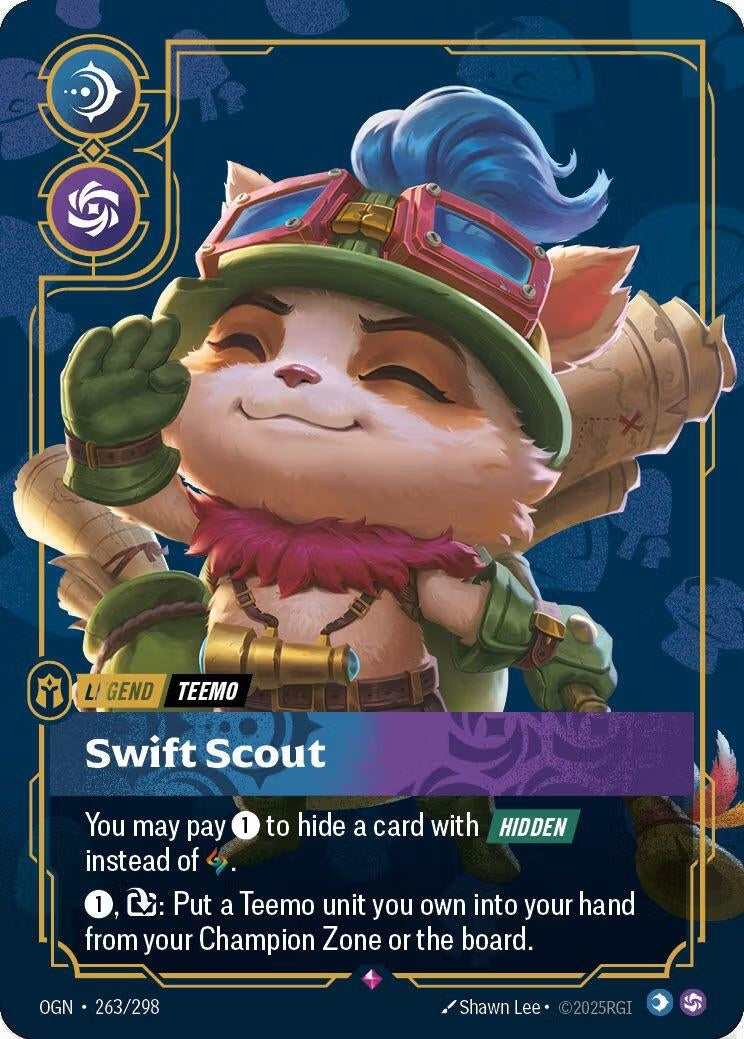Image for Teemo, Swift Scout (Metal) (Best Of) - Riftbound: League of Legends Trading Card Game