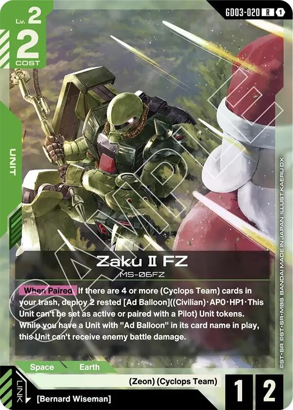Image for Zaku II FZ - Gundam Card Game