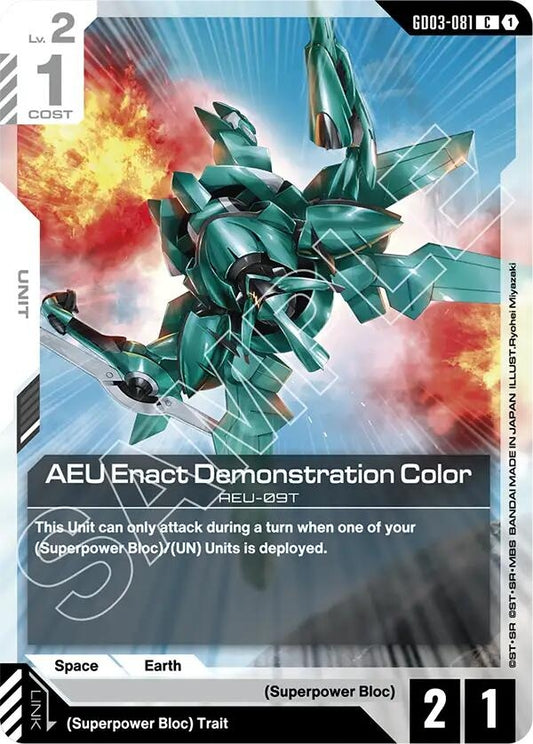 Image for AEU Enact Demonstration Color - Gundam Card Game