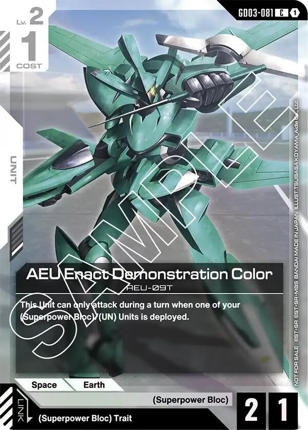 Image for AEU Enact Demonstration Color (Store Tournament Participant Pack 03) - Gundam Card Game