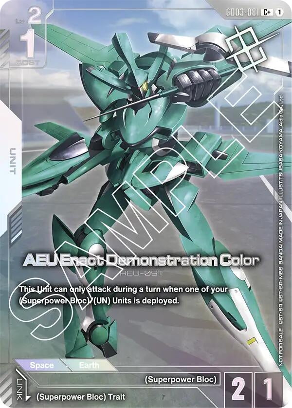 Image for AEU Enact Demonstration Color (Store Tournament Winner Pack 03) - Gundam Card Game